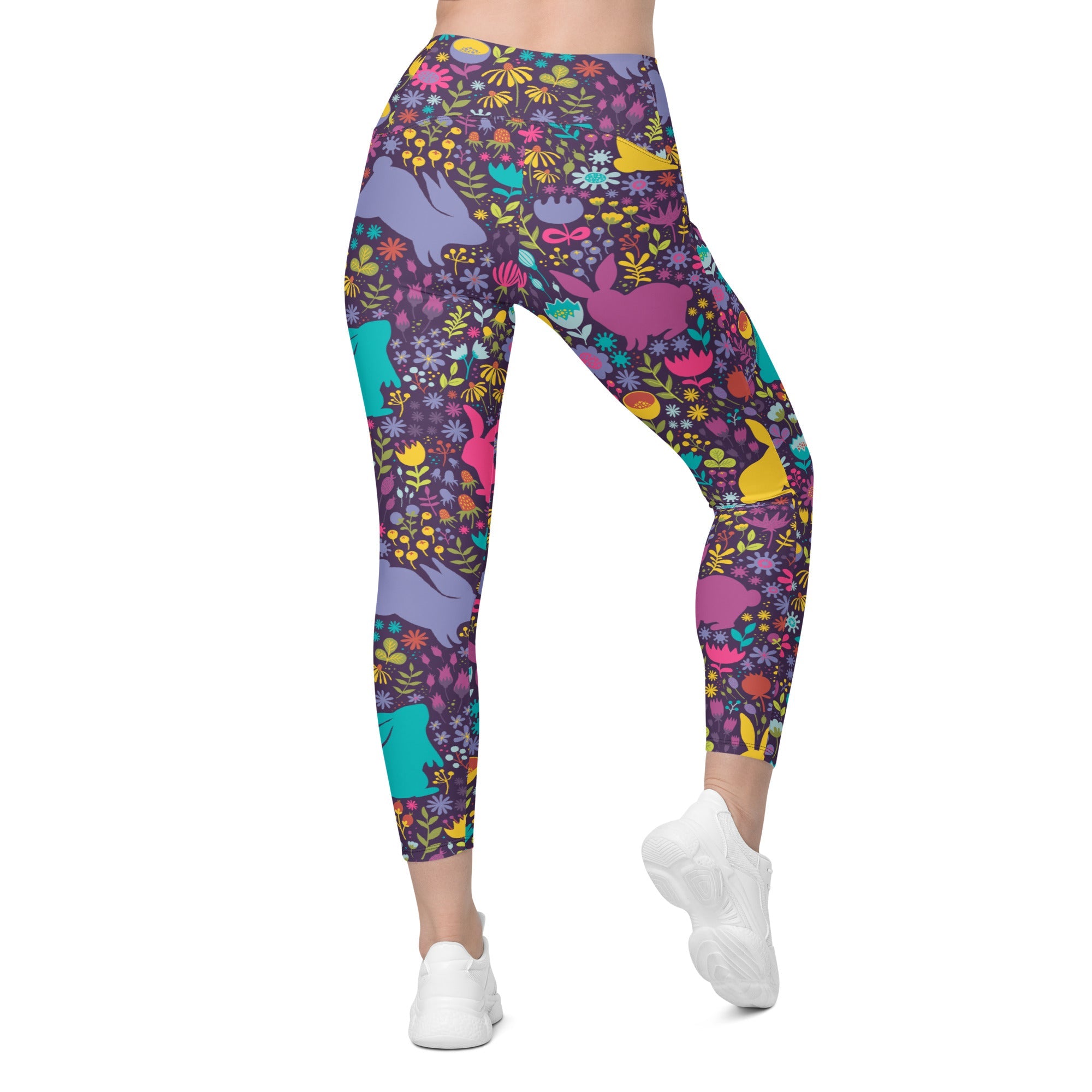 Easter Garden Leggings With Pockets