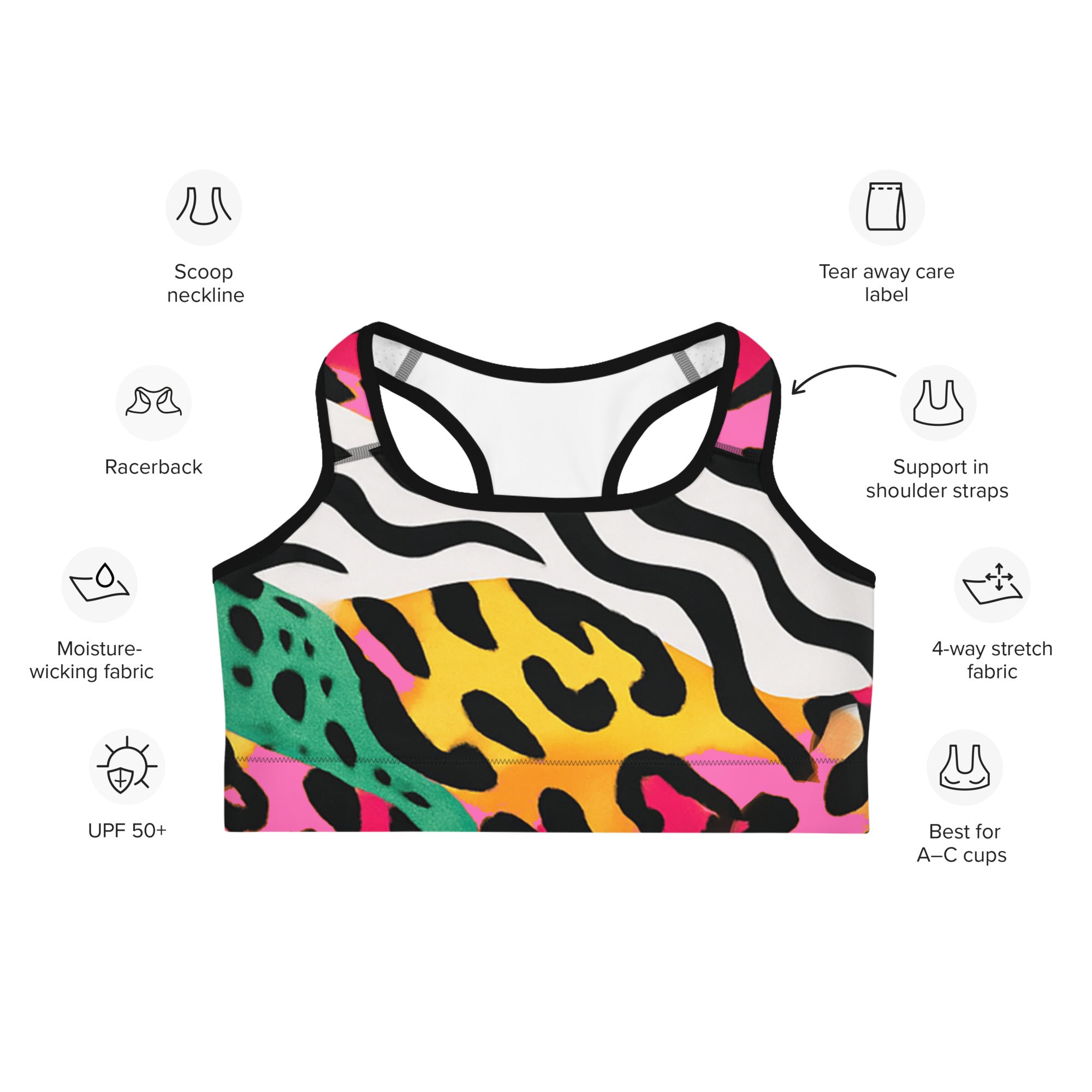 Electric Jungle Sports Bra
