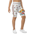 Embroidered Effect Floral Biker Shorts