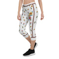 Embroidered Effect Floral Capris
