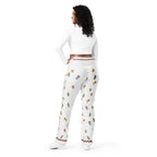 Embroidered Effect Floral Flare Leggings