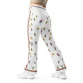 Embroidered Effect Floral Flare Leggings