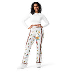 Embroidered Effect Floral Flare Leggings