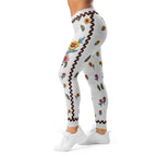Embroidered Effect Floral Leggings