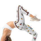 Embroidered Effect Floral Leggings