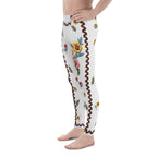 Embroidered Effect Floral Men's Leggings