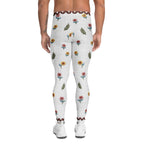Embroidered Effect Floral Men's Leggings