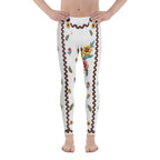 Embroidered Effect Floral Men's Leggings