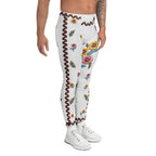 Embroidered Effect Floral Men's Leggings