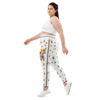 Embroidered Effect Floral Plus Size Leggings