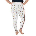 Embroidered Effect Floral Plus Size Leggings