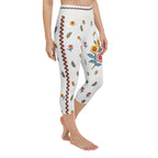 Embroidered Effect Floral Yoga Capris
