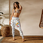 Embroidered Effect Floral Yoga Leggings