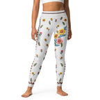 Embroidered Effect Floral Yoga Leggings