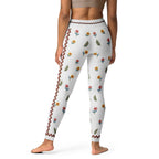 Embroidered Effect Floral Yoga Leggings