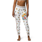 Embroidered Effect Floral Yoga Leggings