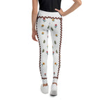 Embroidered Effect Floral Youth Leggings