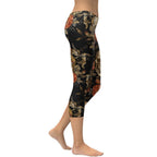 Embroidery Skull Capris
