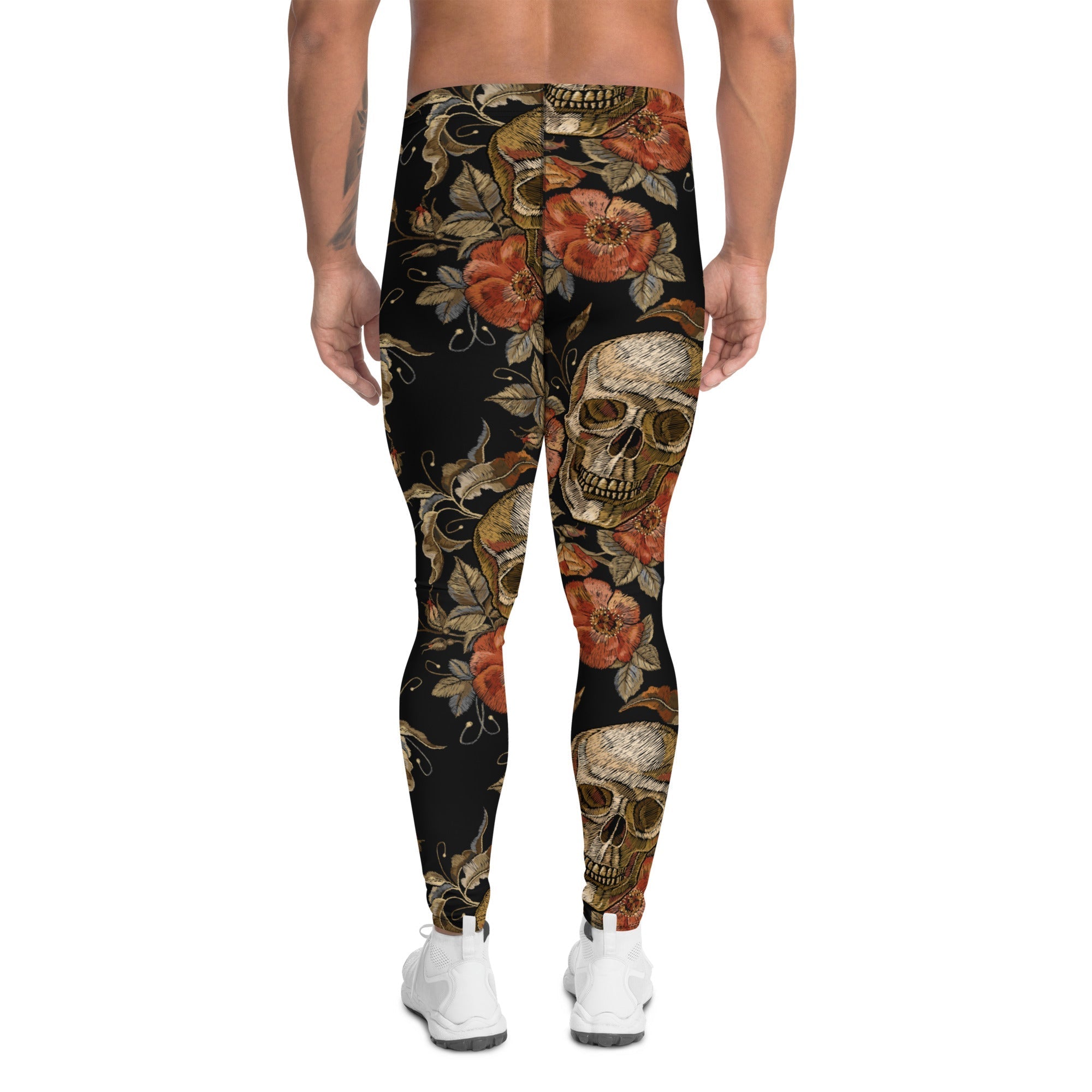 Embroidery Skull Men's Leggings