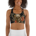 Embroidery Skull Sports Bra