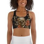 Embroidery Skull Sports Bra