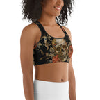 Embroidery Skull Sports Bra