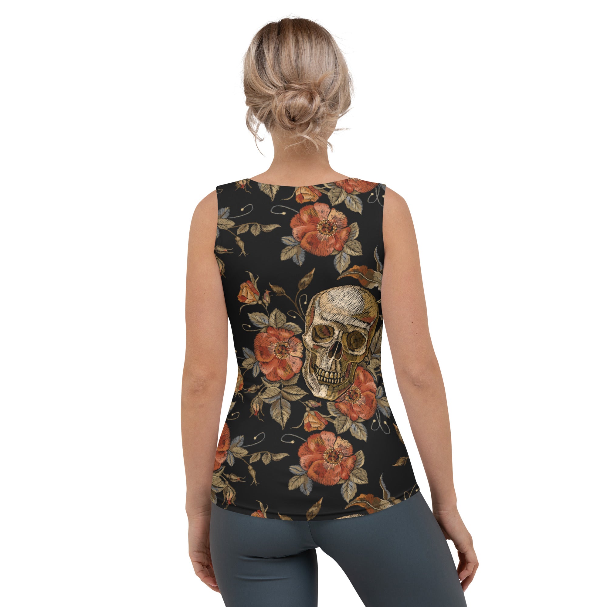 Embroidery Skull Tank Top