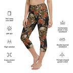 Embroidery Skull Yoga Capris