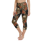 Embroidery Skull Yoga Capris