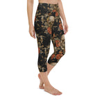 Embroidery Skull Yoga Capris