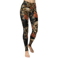 Embroidery Skull Yoga Leggings