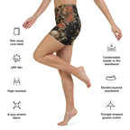 Embroidery Skull Yoga Shorts