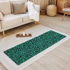 Emerald Green Leopard Yoga Mat