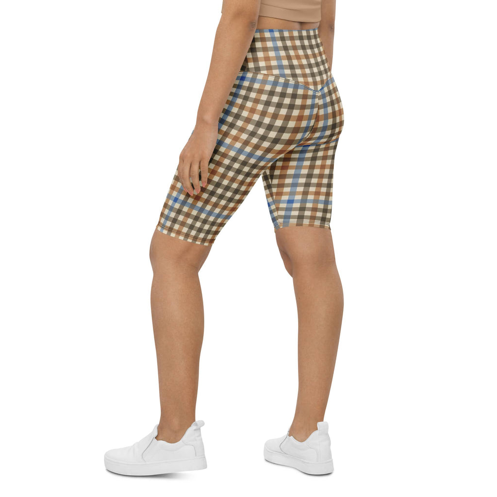 English Countryside Check Biker Shorts