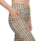 English Countryside Check Crossover Leggings With Pockets