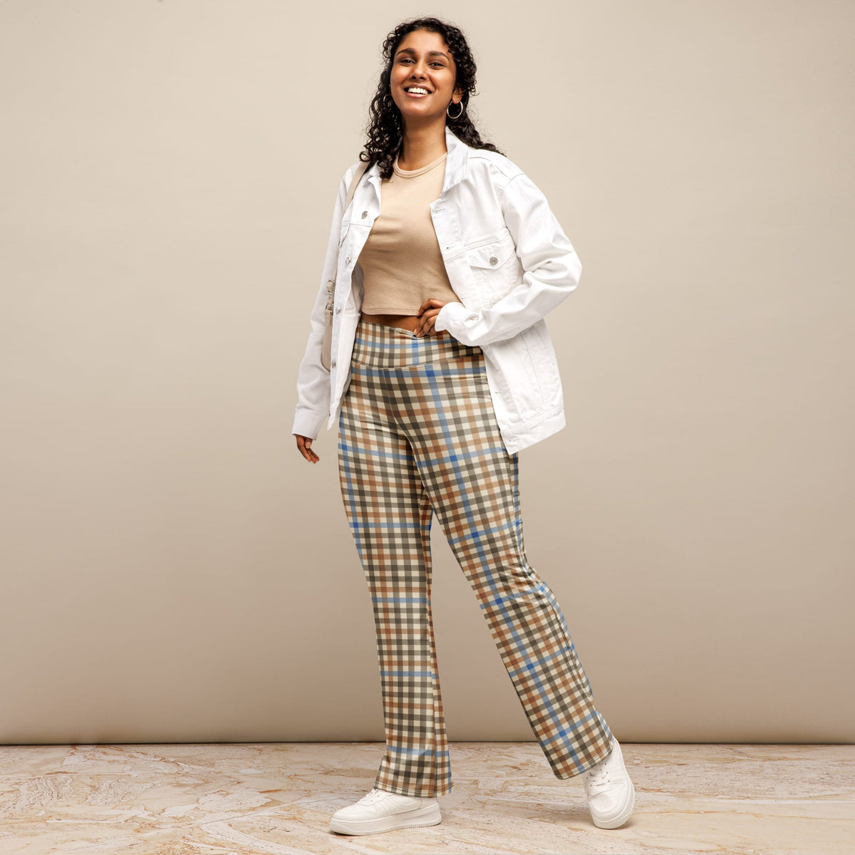 English Countryside Check Flare Leggings