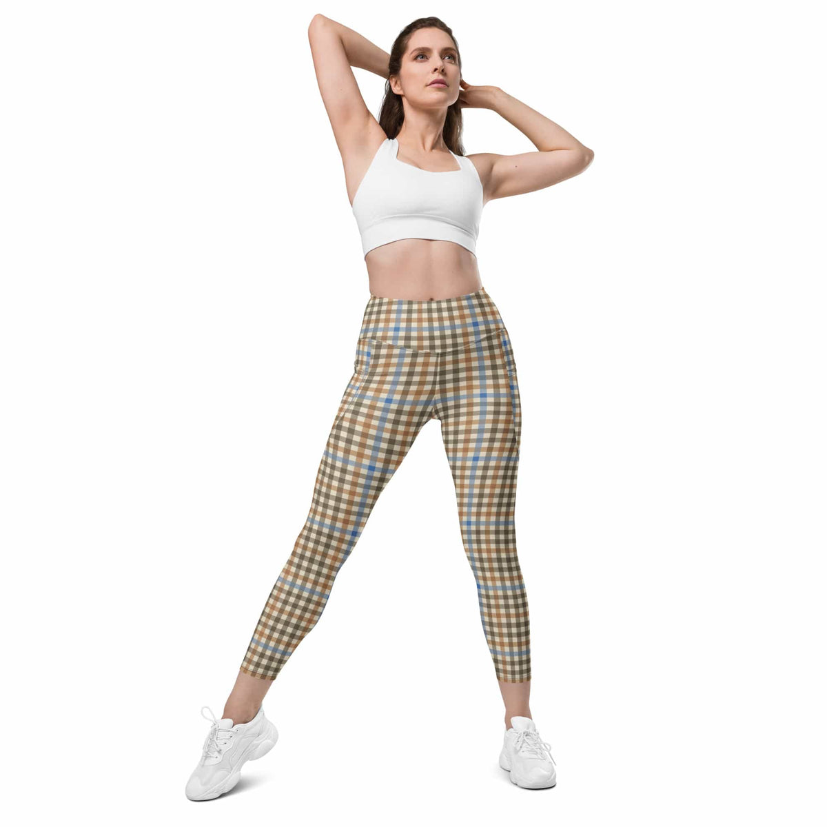 English Countryside Check Leggings With Pockets