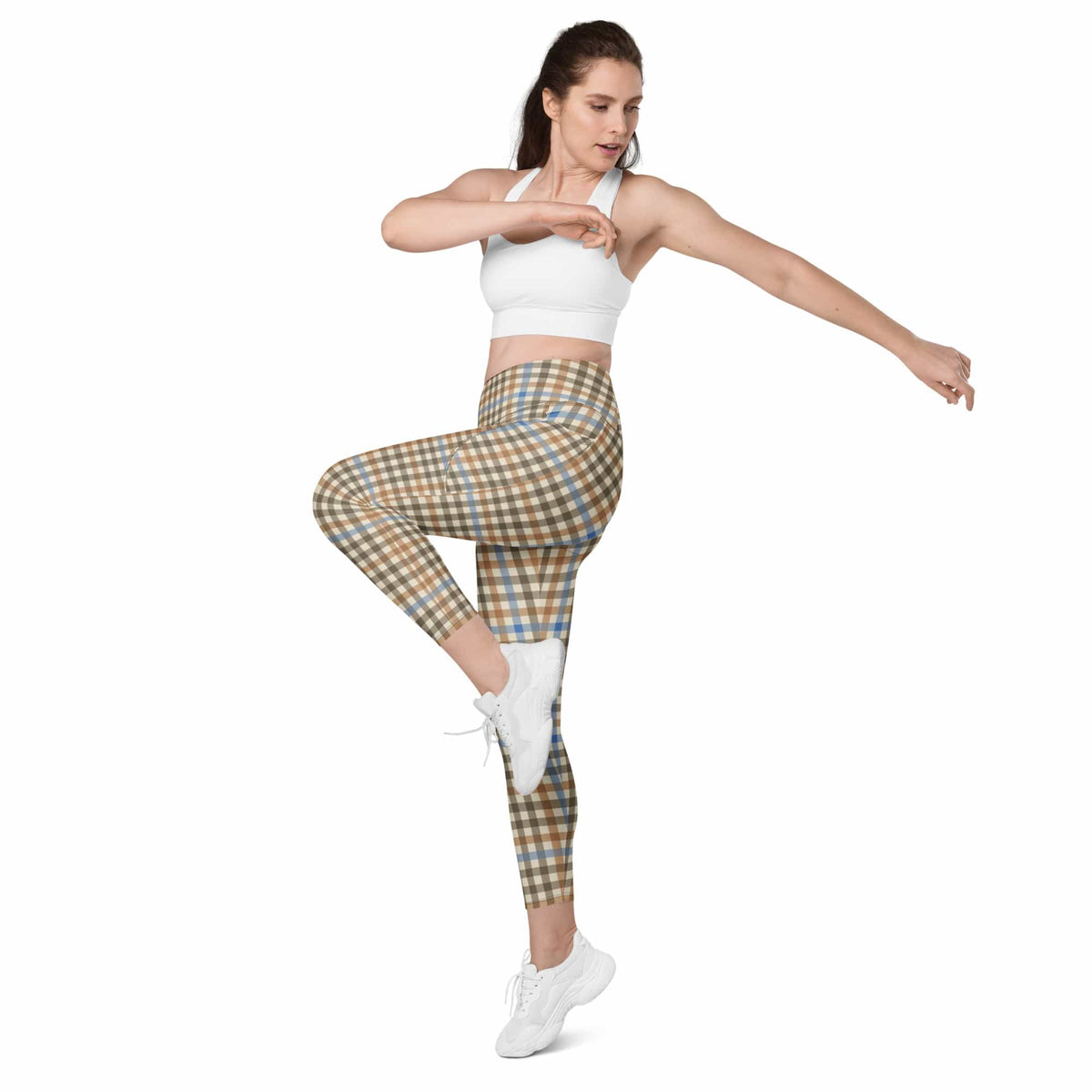 English Countryside Check Leggings With Pockets