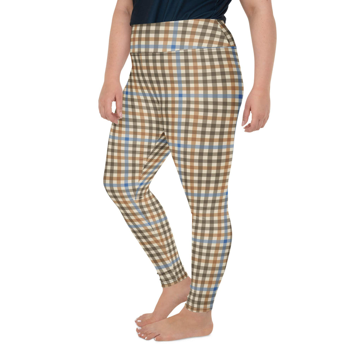 English Countryside Check Plus Size Leggings