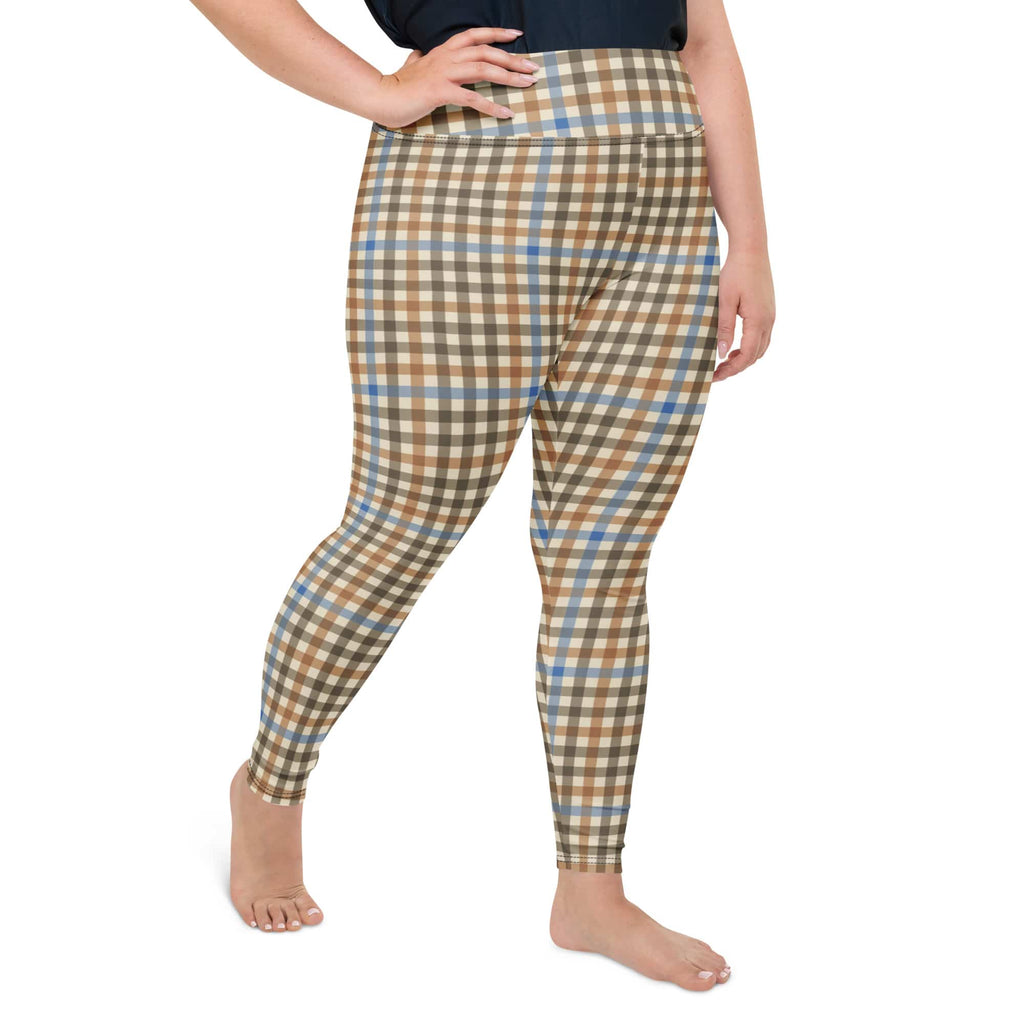 English Countryside Check Plus Size Leggings