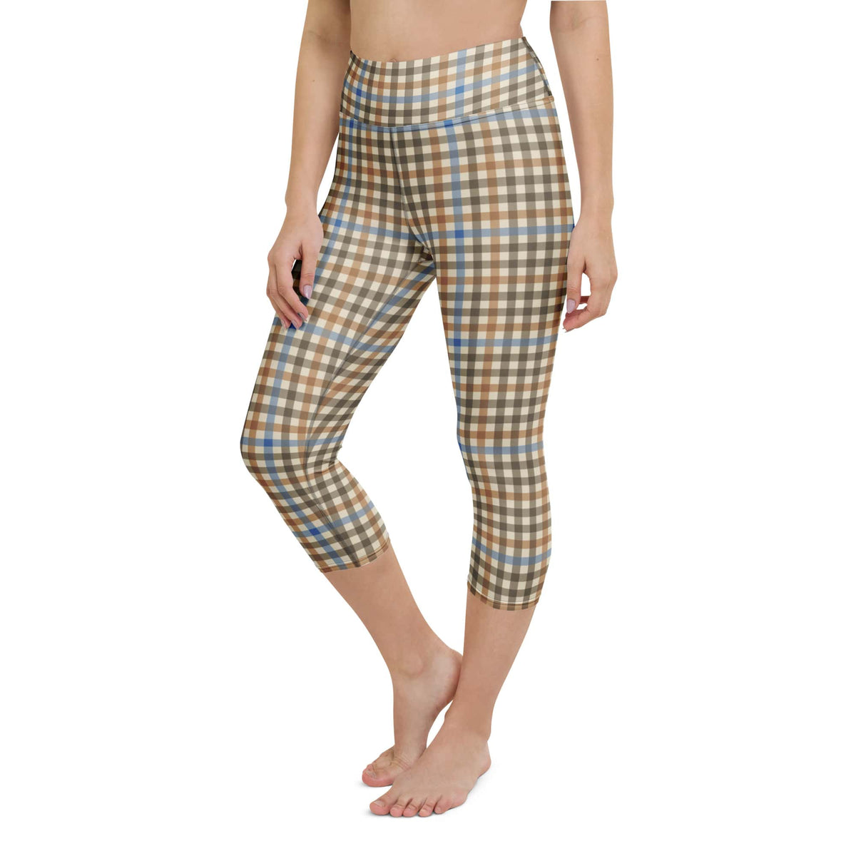 English Countryside Check Yoga Capris