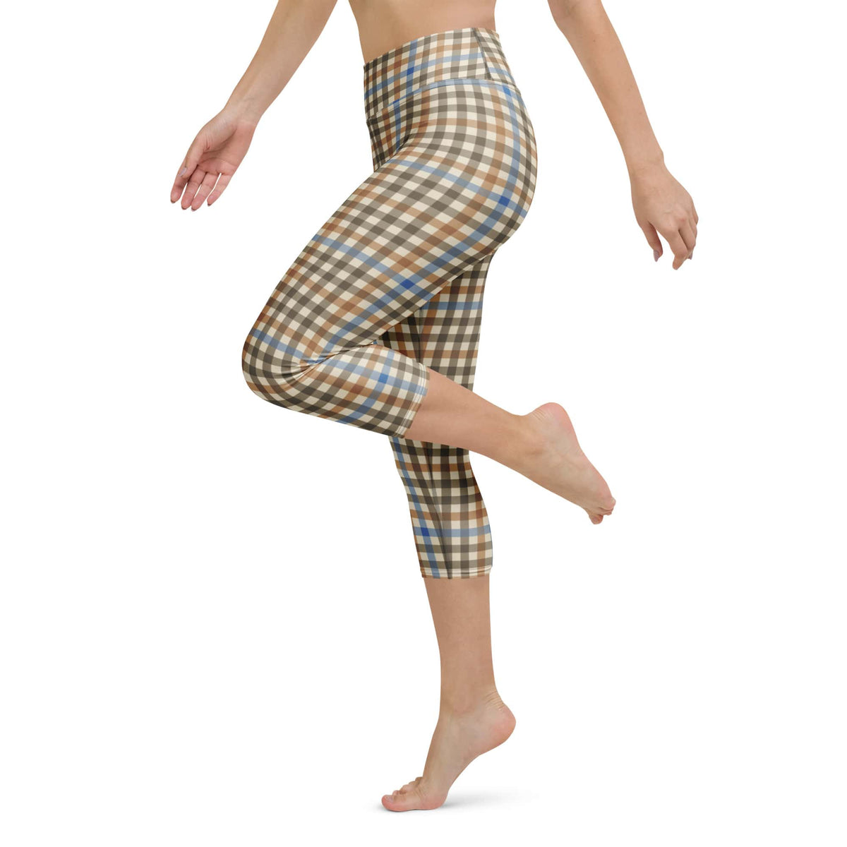 English Countryside Check Yoga Capris