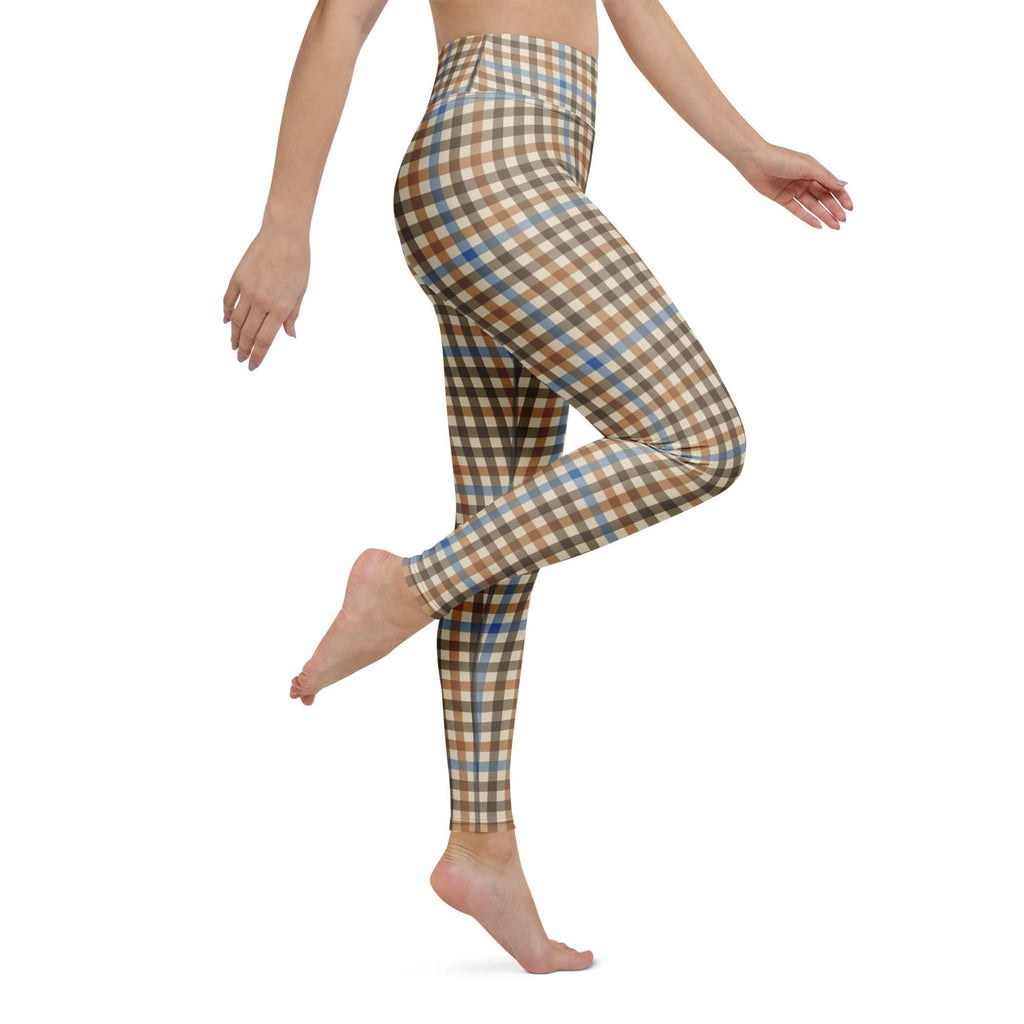 English Countryside Check Yoga Leggings
