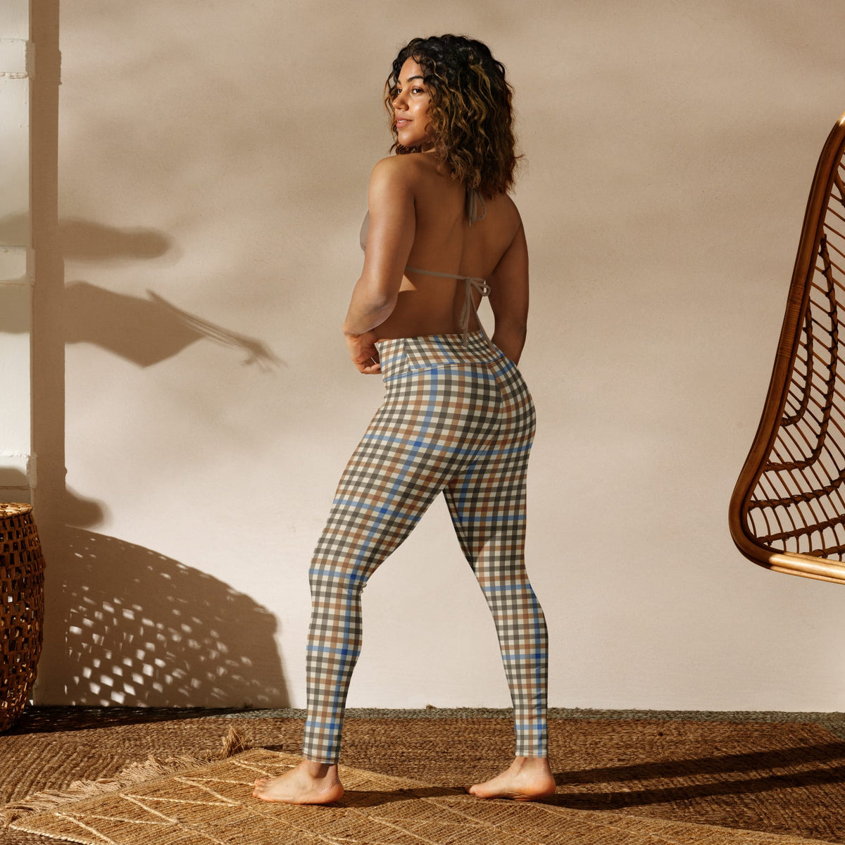 English Countryside Check Yoga Leggings