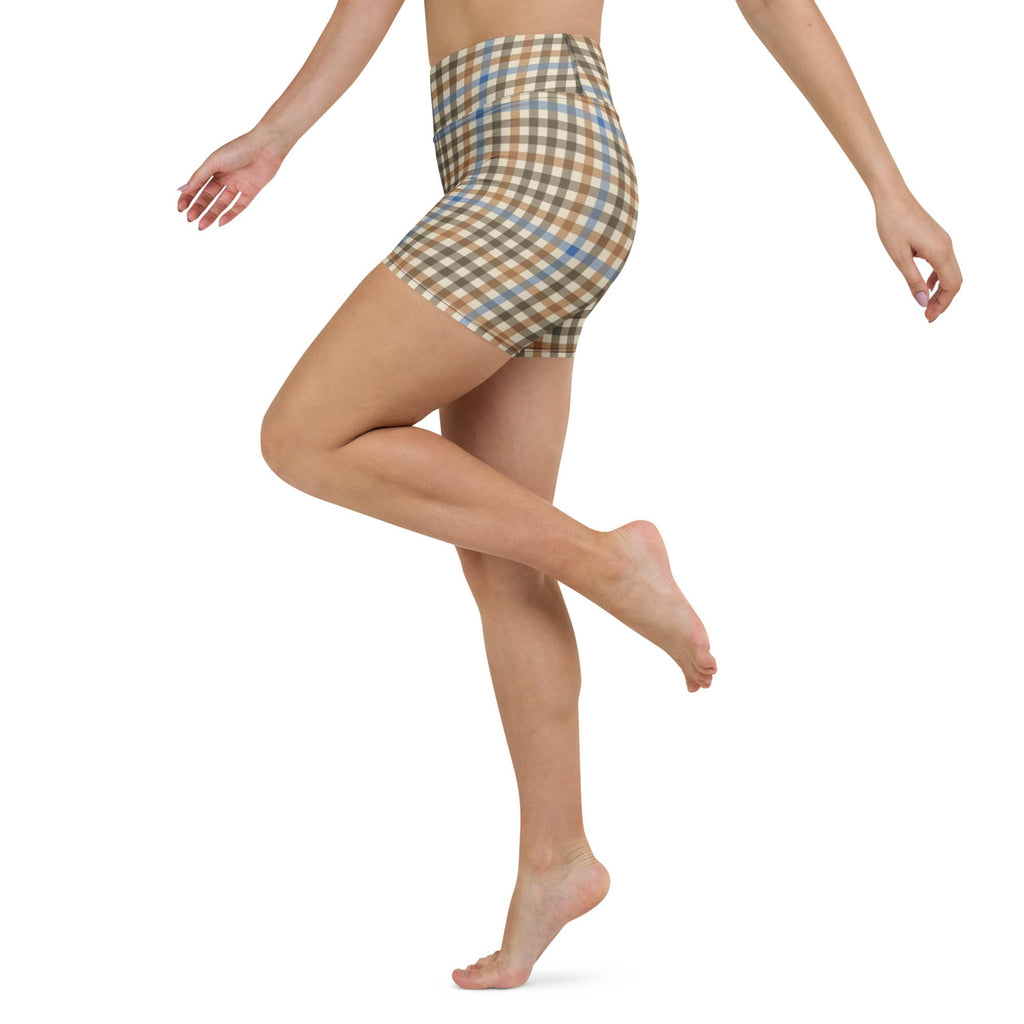 English Countryside Check Yoga Shorts