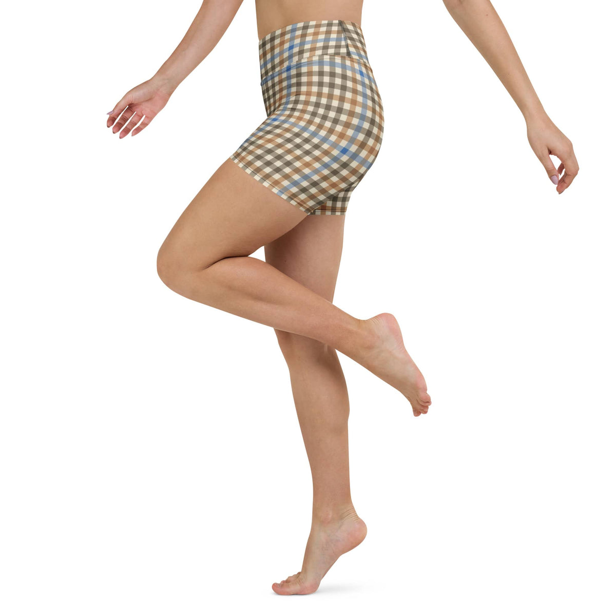 English Countryside Check Yoga Shorts