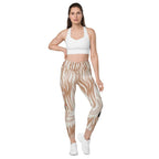 Ethereal Wings Crossover Leggings With Pockets