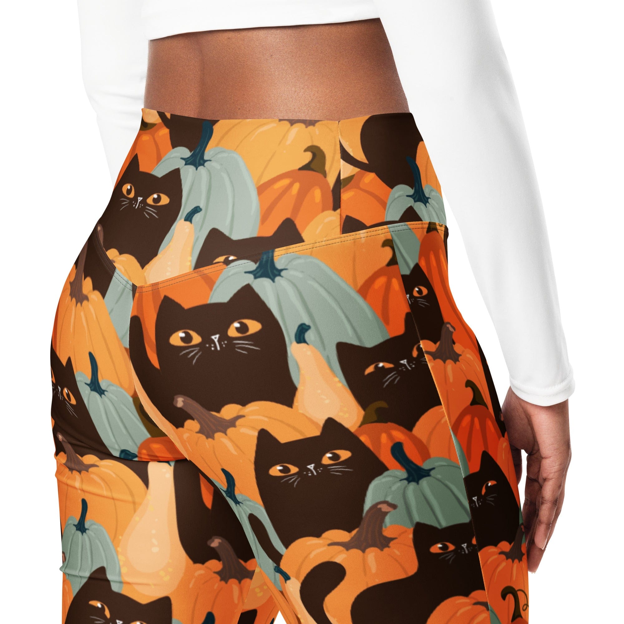 Fall Cat Magic Flare Leggings