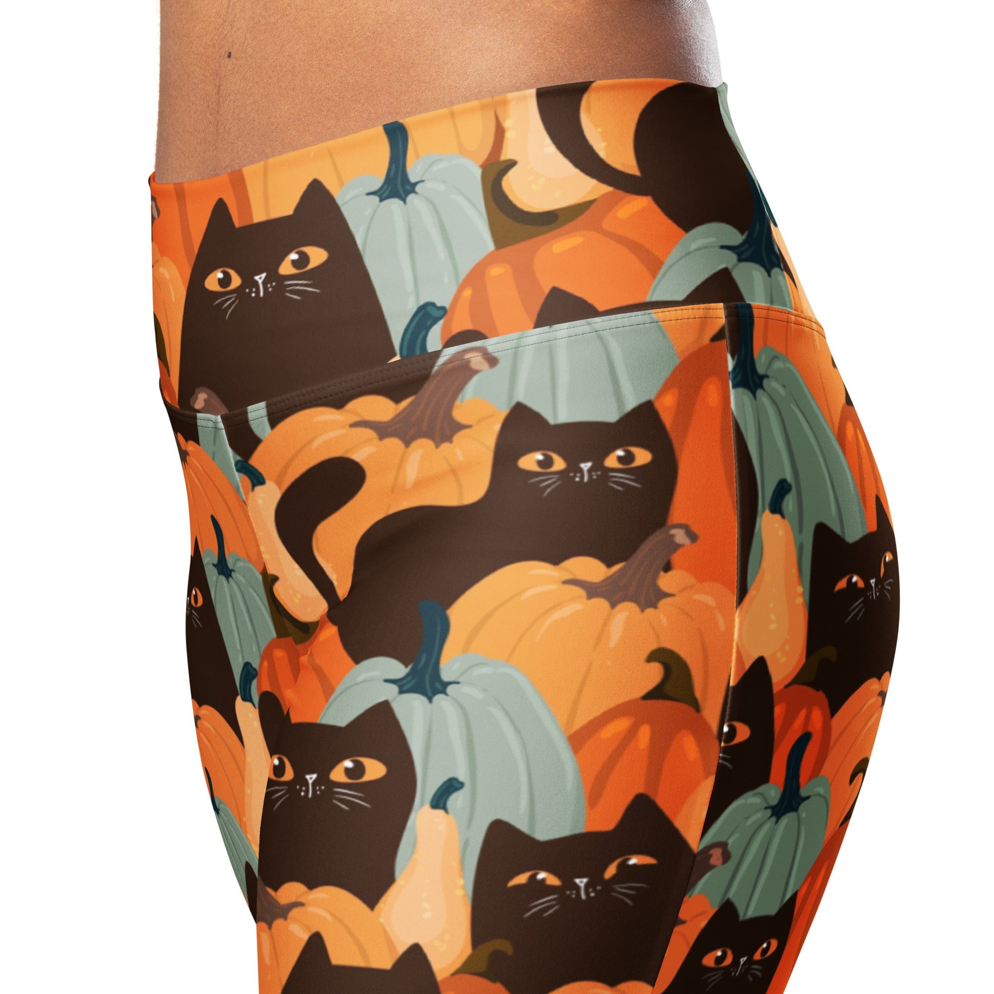 Fall Cat Magic Flare Leggings