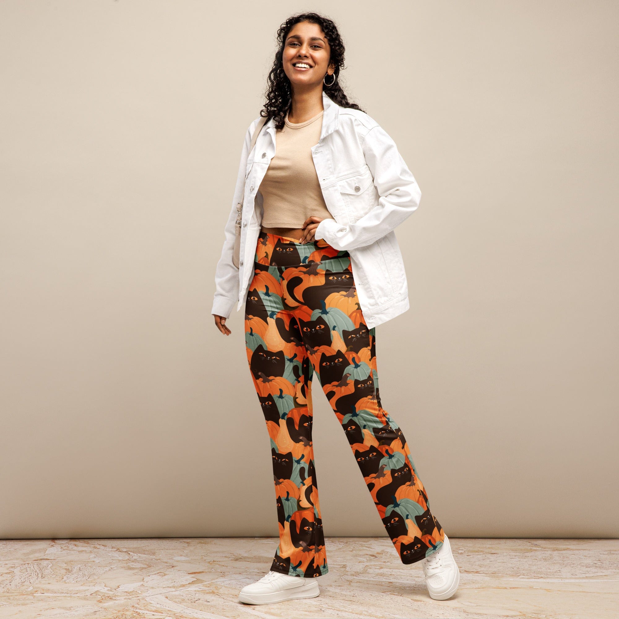 Fall Cat Magic Flare Leggings
